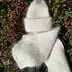 Downy knitted set scarf and hat 100% goat down. Headwear Sets. KOZAmoDA (kozamoda) (kozamoda). My Livemaster. Фото №5