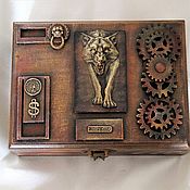 Для дома и интерьера handmade. Livemaster - original item Box: Trio(leather,wood,metal). Handmade.