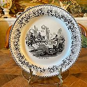 Винтаж handmade. Livemaster - original item Plate sarreguemines Napoleon. Faience. diameter 21,5 cm. Handmade.