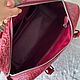 Классическая сумка из кожи крокодила винного цвета. Классическая сумка. Chic bags. Ярмарка Мастеров.  Фото №6