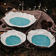 Заказать "Исландия" набор тарелок из глины, красивая посуда. LAMA - Красивая посуда. Ярмарка Мастеров. . Наборы посуды Фото №3