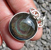 Украшения handmade. Livemaster - original item gemstone pendant gemstone jewelry obsidian pendant. Handmade.