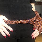 Аксессуары handmade. Livemaster - original item Set of AUTUMN FOLIAGE sleeves and belt made of German yarn. Handmade.