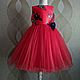 Красное платье с фатиновой юбочкой, Платья, Новосибирск,  Фото №1