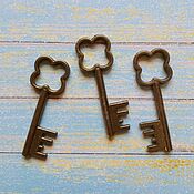 Материалы для творчества handmade. Livemaster - original item Toothed key, 33 x 13 mm. Handmade.