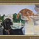 СЛУЧАЙНАЯ ВСТРЕЧА, картина, авторская работа. Картины. НАРИСОВАЛА БЕЛЫМ ЦВЕТОМ НЕБО...... Интернет-магазин Ярмарка Мастеров.  Фото №2