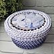 Вязаная корзинка, с крышкой. Корзины. Knitted basket. Ярмарка Мастеров.  Фото №5