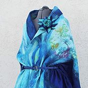 Аксессуары handmade. Livemaster - original item Felted stole with flower brooch. Handmade.