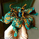 Brooch felted Exotic flower-wool, silk, lace, embroidery beads. Brooches. ssowl. Online shopping on My Livemaster.  Фото №2