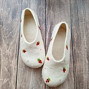 Обувь ручной работы handmade. Livemaster - original item Cloudberry slippers with heel. Handmade.