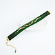 Green bracelet with a beaded pattern. Braided bracelet. Handmade by Svetlana Sin. My Livemaster. Фото №4