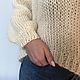 Джемпер свитер женский вязаный из мохера и шерсти бежевый желтый. Джемперы. STYLEX. Ярмарка Мастеров.  Фото №4