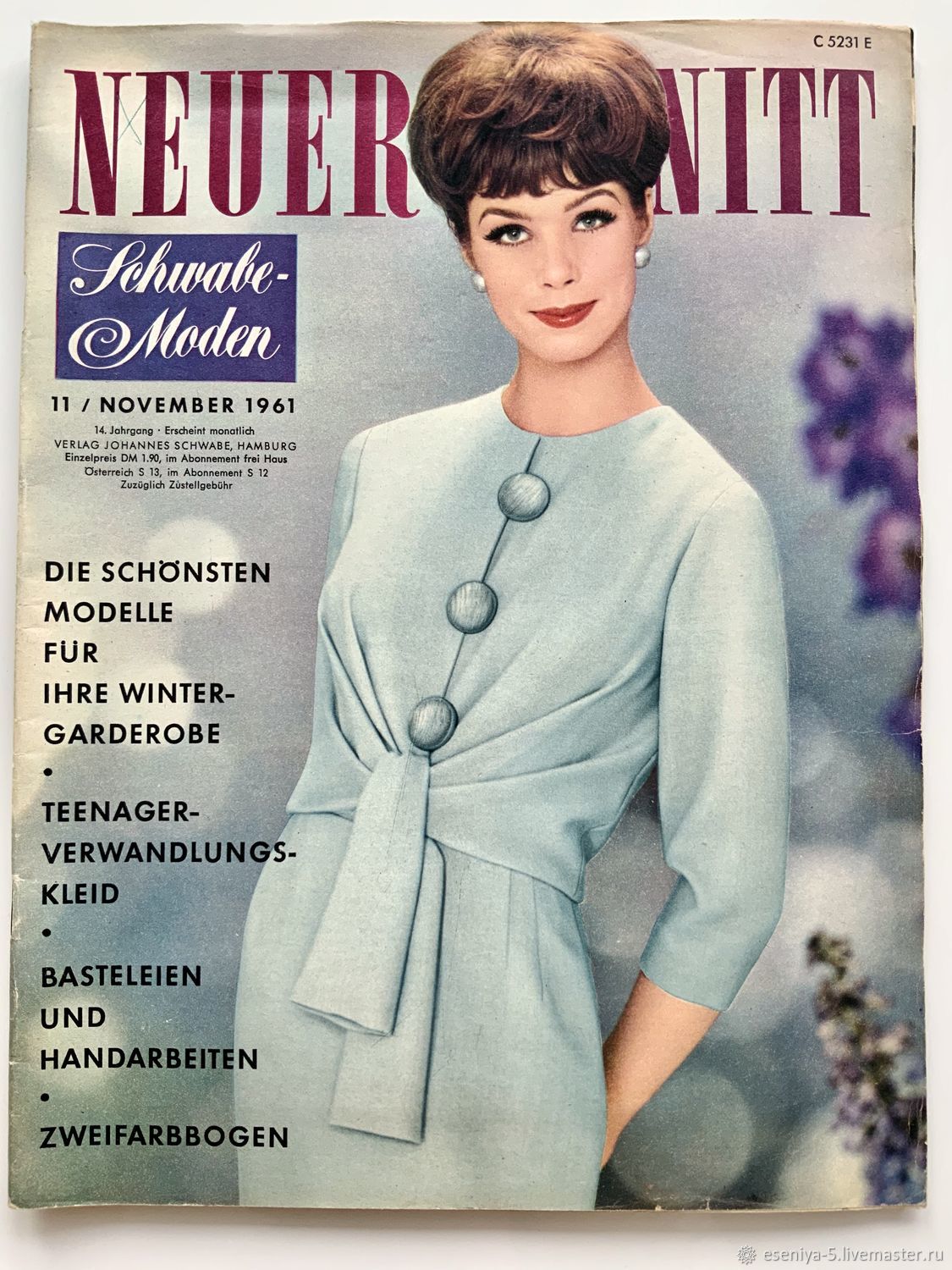 Neuer Schnitt (Schwabe) - 12 1961 (December), Vintage Magazines, Moscow,  Фото №1