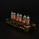 Reloj de mesa con lámpara ' Wenge SteamPunk Bronze 6». Tube clock. Tube-time (tube-time). Интернет-магазин Ярмарка Мастеров.  Фото №2