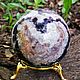  аметист шевронный Сердечко, 6.4 см, натуральные камни. Шар. Amulet-Stone (AS). Ярмарка Мастеров.  Фото №4