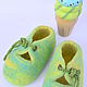 Order Wool booties ' Pistachio ice cream'. Felted booties. Multicraft studio. Livemaster. . Babys bootees Фото №3
