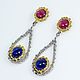 Order Earrings with sapphires. OuroborosJwlry. Livemaster. . Earrings Фото №3