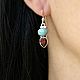 Серьги из серебра с гранатом и ларимаром. Серьги классические. Newstylejewelry. Ярмарка Мастеров.  Фото №6