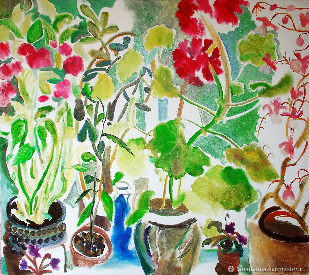 Morning still life with geraniums
the artwok by Olga Petrovskaya-Petovraji