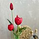 Тюльпаны в вазе силиконовые. Композиции. VIVA-FLORA от Оксаны Миткевич. Интернет-магазин Ярмарка Мастеров.  Фото №2
