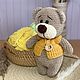 Вязаная игрушка вязаный мишка из плюшевой пряжи. Амигуруми куклы и игрушки. Рыжий кот (магазин вязаных идей). Ярмарка Мастеров.  Фото №4