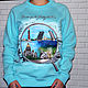 Sweatshirt sweatshirt with a picture of Peter, I see you hand painted, Jumpers, St. Petersburg,  Фото №1