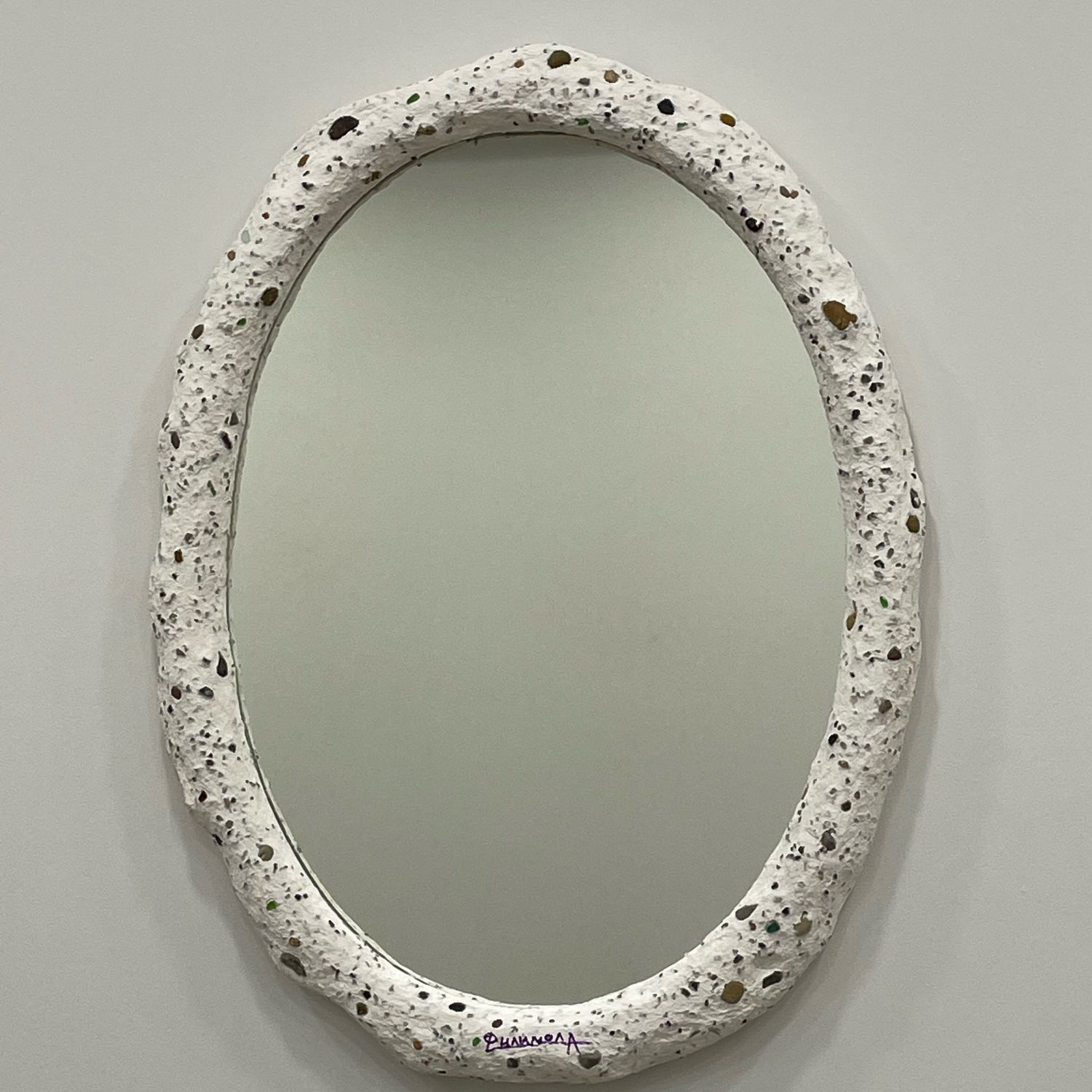 Карманное косметическое зеркало с натуральным камнем купить