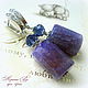 Earrings 'Purple agate', Earrings, Stupino,  Фото №1
