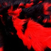 Материалы для творчества handmade. Livemaster - original item Natural fur-Tuscany black and red. Handmade.