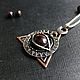 Всевидящее Око (кулон wire wrap, бычий глаз). Кулон. В гостях у Феечки (Ирина) Wire Wrap. Ярмарка Мастеров.  Фото №9
