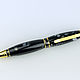 Premier ballpoint pen black marble in wooden case. Handle. KullikovCraft. My Livemaster. Фото №4