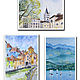  ' The beautiful city of Annecy' watercolor paintings, Pictures, Ekaterinburg,  Фото №1