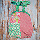 Комбинезон боди нарядный розовый зеленый  Хлопок 2 3 г, , Глочестер,  Фото №1
