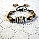Bracelet braided: With a JI bead made of waxed cotton cord. Ji bead. IrinaSkripkaMBeads. My Livemaster. Фото №4
