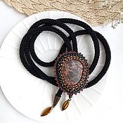 Sautoire harness made of Cornflower beads