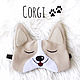 Sleep mask 'Corgi Dog'. Sleep masks. glossvint. Online shopping on My Livemaster.  Фото №2