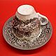 Винтаж: С дефектом! Чайная пара Замок Харлеч от Tableware Англия. Кружки винтажные. Старая чашка. Ярмарка Мастеров.  Фото №6
