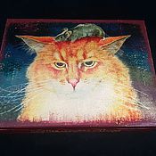 Для дома и интерьера handmade. Livemaster - original item Tea box for tea,the cat and the mouse,. Handmade.