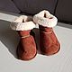 Homemade sheepskin ugg boots light brown. Ugg boots. Warm gift. Online shopping on My Livemaster.  Фото №2