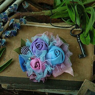 Украшения ручной работы. Ярмарка Мастеров - ручная работа Брошь " Люпины". Handmade.