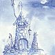 Кот Фурысий в гостях у Синей Тучки, акварель. Картины. Фаина Соловьева Живопись реализм. Ярмарка Мастеров.  Фото №5