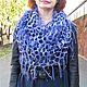 Purple Mesh snood scarf with Fringe Felted on Silk Gift March 8th. Snudy1. Studio art felt Elena Dudyrina. My Livemaster. Фото №5