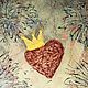 Картина сердце в короне «Самый главный человек» 40х30х1,5 см, Картины, Волгоград,  Фото №1