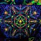 Медитативное флуоресцентное полотно "Reincarnation 2.0". Элементы интерьера. Fractalika. Ярмарка Мастеров.  Фото №6