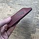 Картхолдер Совушка из натуральной кожи бордовый. Картхолдер. Iron Arm Leatherworks (Екатерина). Ярмарка Мастеров.  Фото №4
