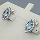 Order Silver earrings with natural topaz 12h6 mm. yakitoriya. Livemaster. . Earrings Фото №3