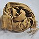 Linen scarf 'Mustard', Scarves, Moscow,  Фото №1