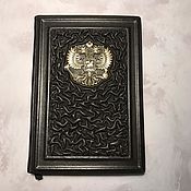 Канцелярские товары handmade. Livemaster - original item diaries: Leather diary with a coat of arms, handmade. Handmade.