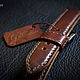 Ремешок для часов, кожа. Ремешок для часов. GM Leather. Ярмарка Мастеров.  Фото №5