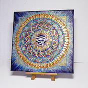 Картины и панно handmade. Livemaster - original item Mandala charm with Swarovski crystals – 